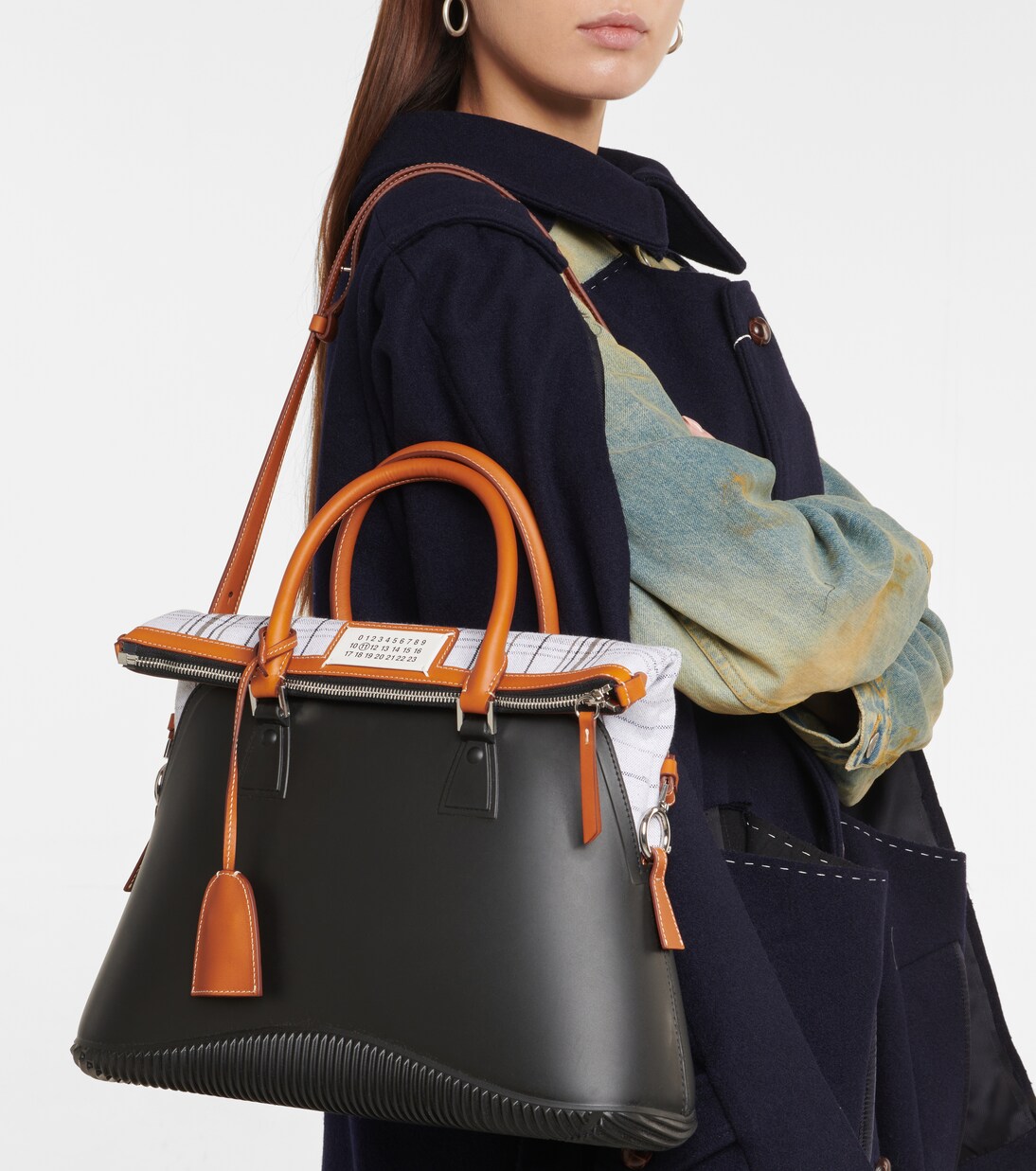 5AC leather-trimmed rubber tote | Maison Margiela