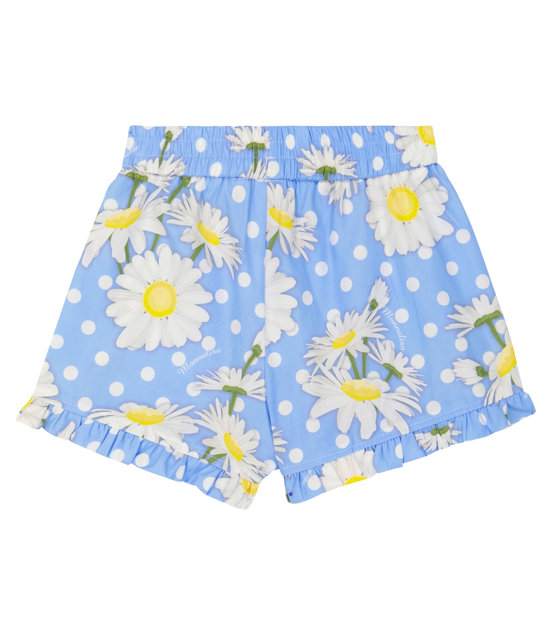 Floral polka-dot poplin shorts | Monnalisa