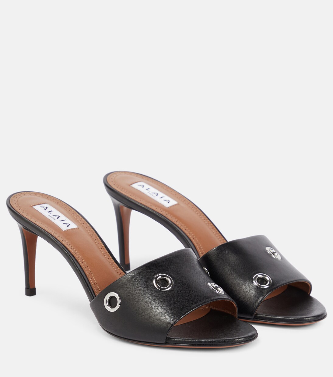 Oeillets embellished leather sandals | Alaïa