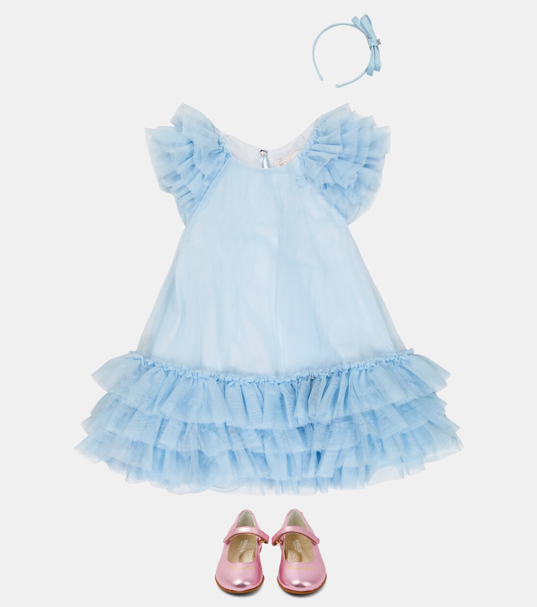 Ruffled tulle dress | Monnalisa