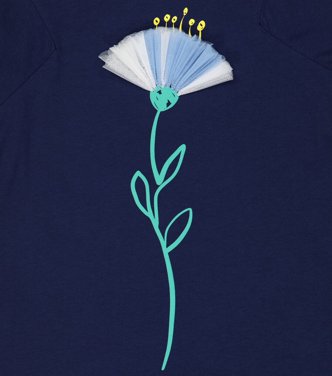 Floral print cotton T-shirt dress | Il Gufo