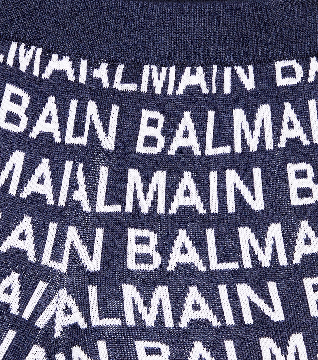 Shorts in misto cotone con intarsi | Balmain Kids