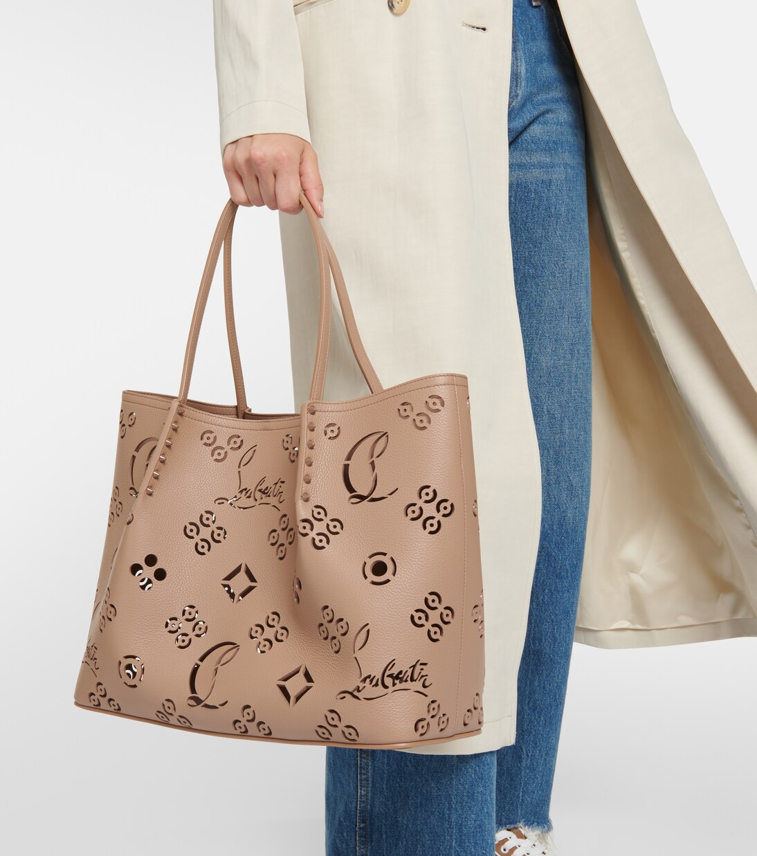 Cabarock 펀칭 디테일 토트 백 | Christian Louboutin