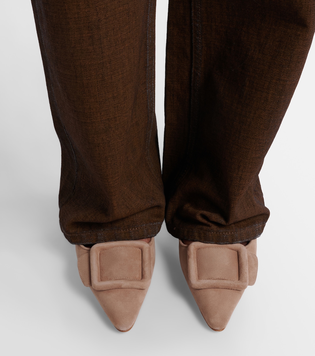 Mules Maysale 70 aus Veloursleder | Manolo Blahnik