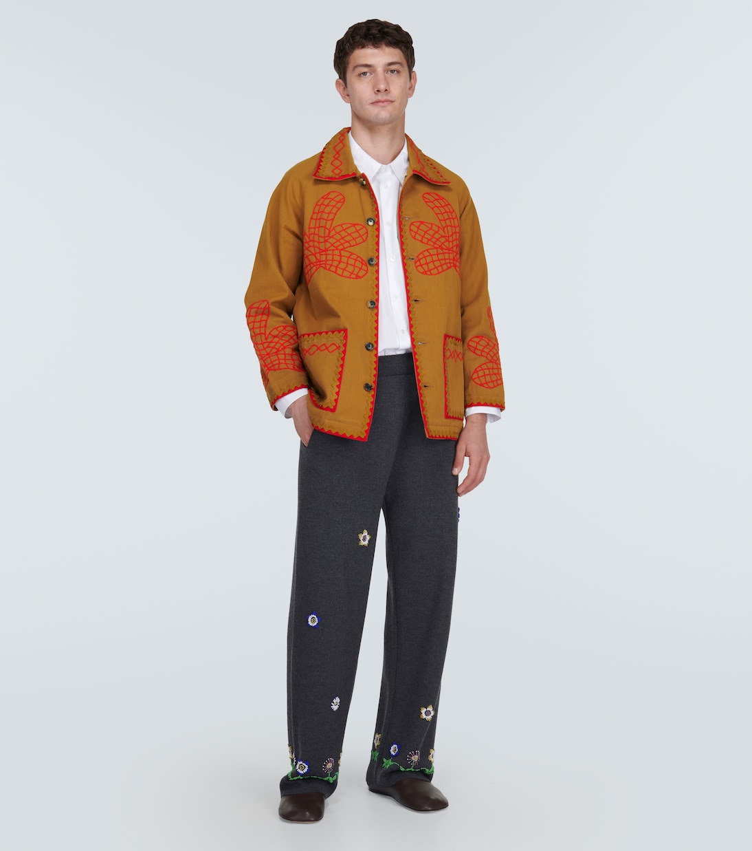 Field Maple embroidered cotton coat | Bode