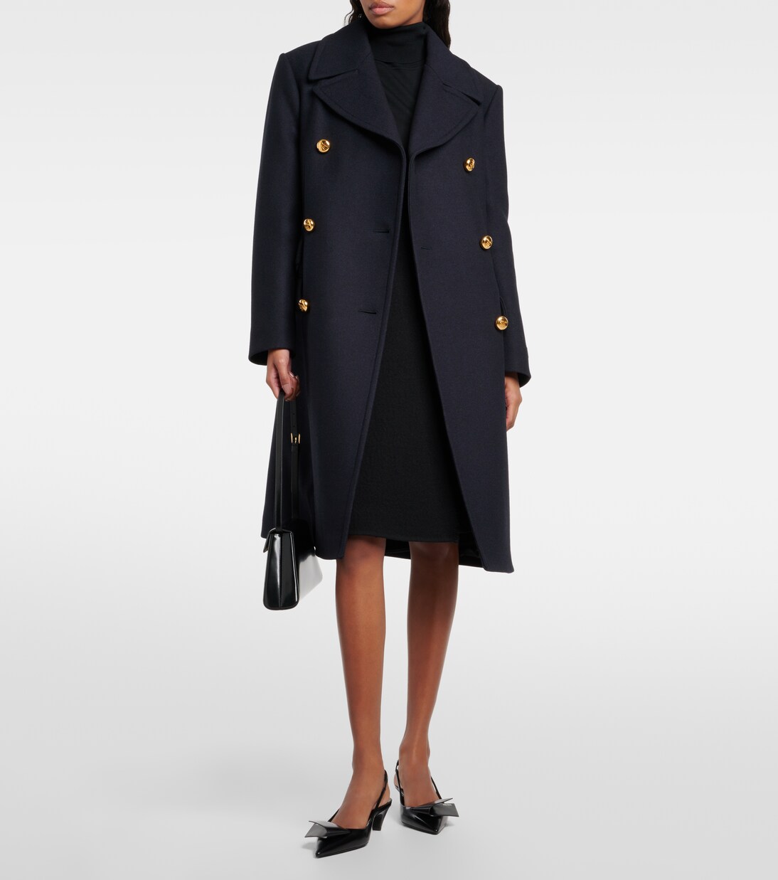 Double-breasted wool coat | Prada