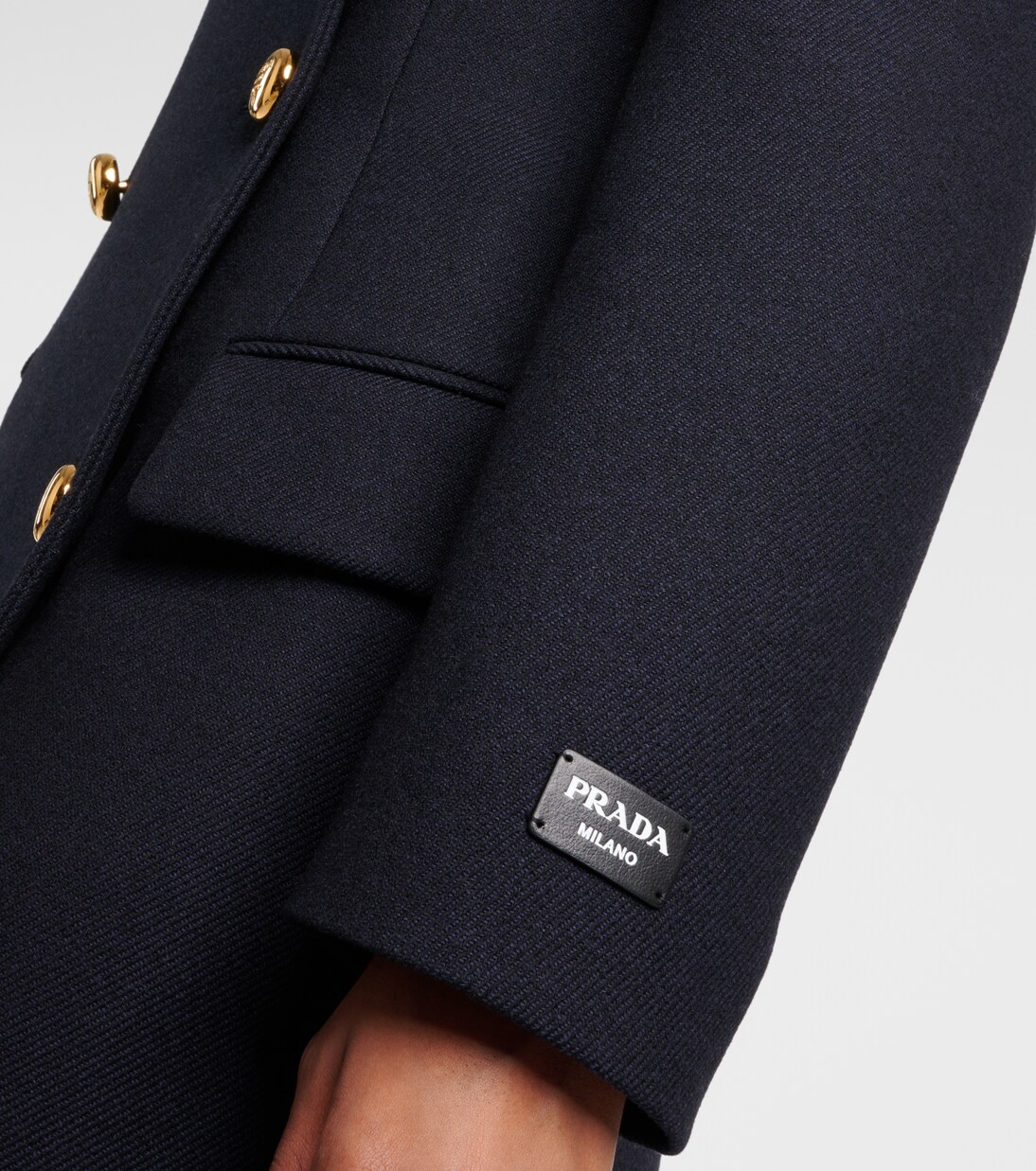 Double-breasted wool coat | Prada