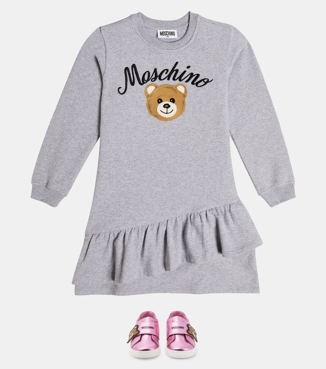 Logo leather sneakers | Moschino Kids
