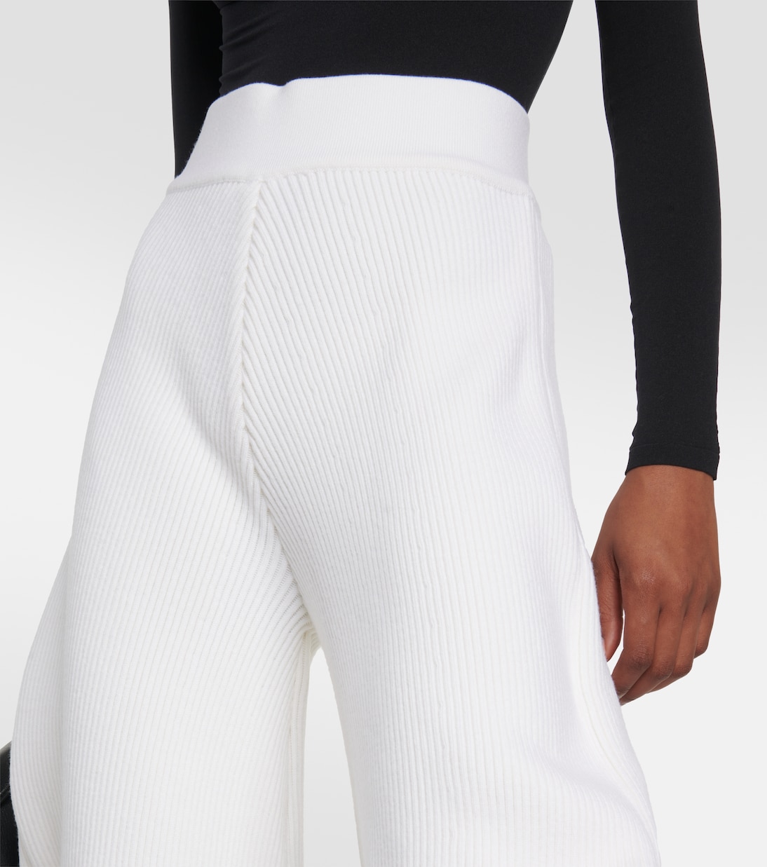 High-rise knit barrel-leg pants | Alaïa