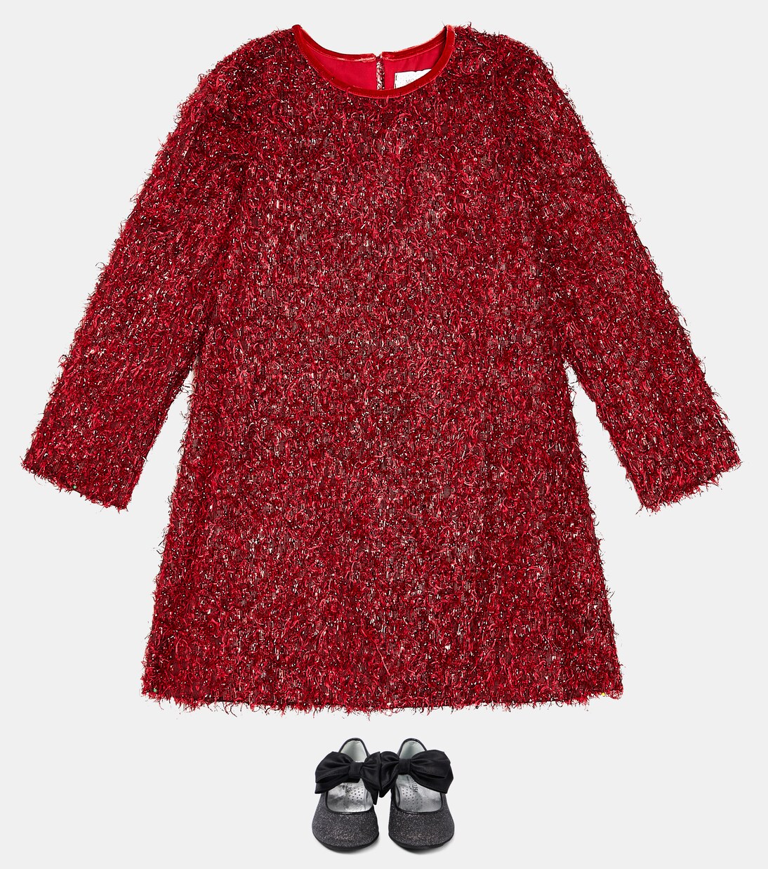 Fringed Lurex® dress | Monnalisa