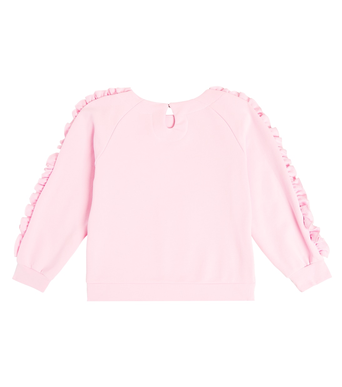 Flower-detail cotton and linen sweatshirt | Monnalisa