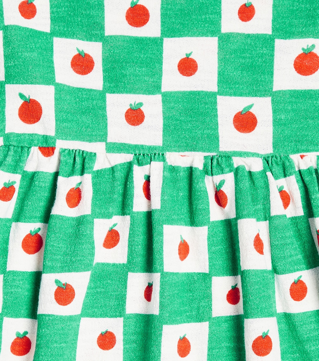 Tomato ruffled cotton dress | Bobo Choses