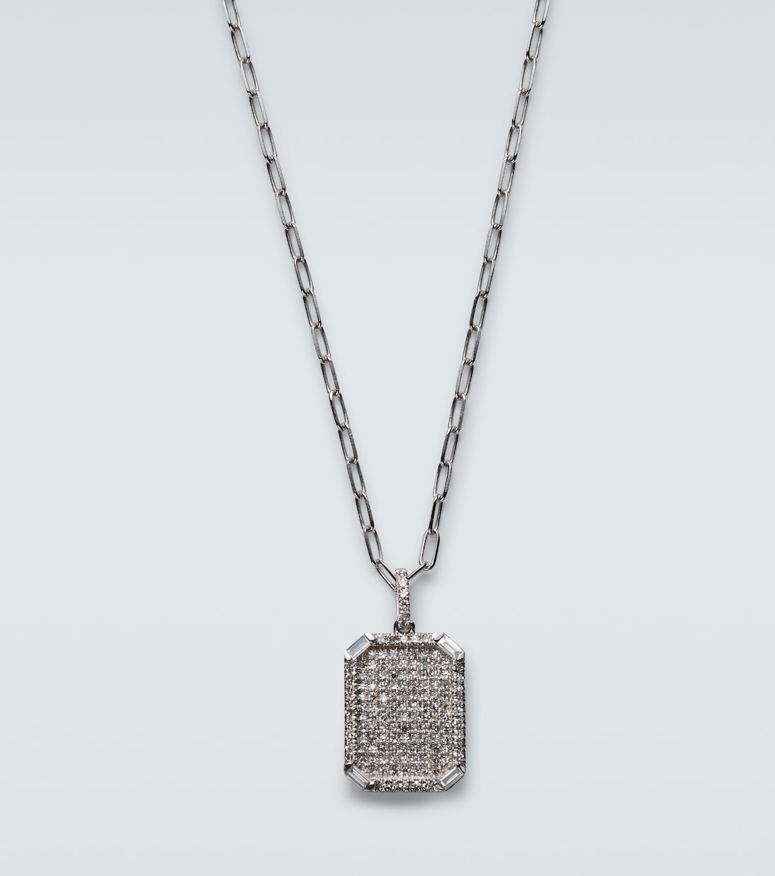 18kt white gold (750/1000) pendant necklace with diamonds | Shay Jewelry