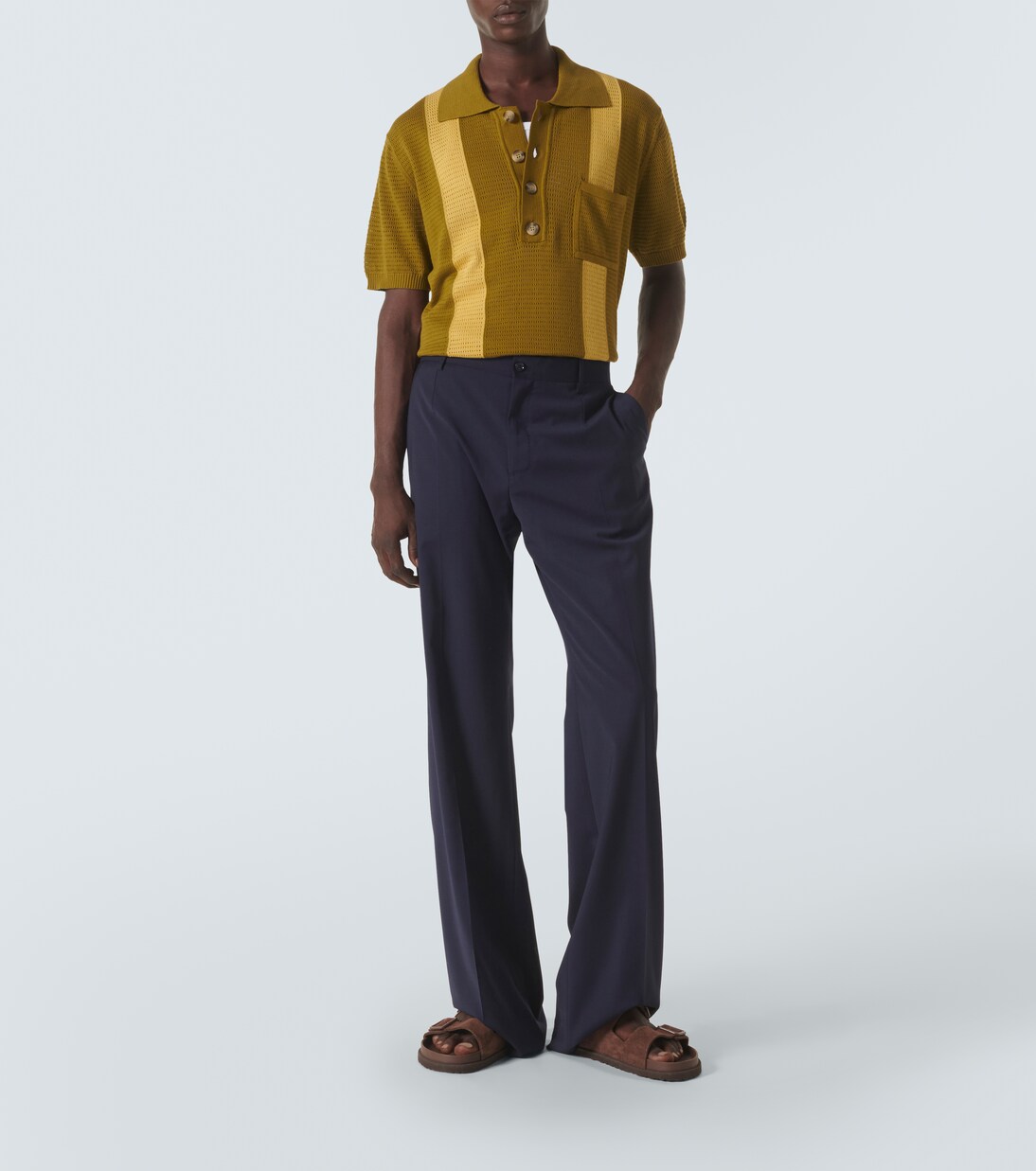 Polo Clemente de algodón con pointelle | Frescobol Carioca