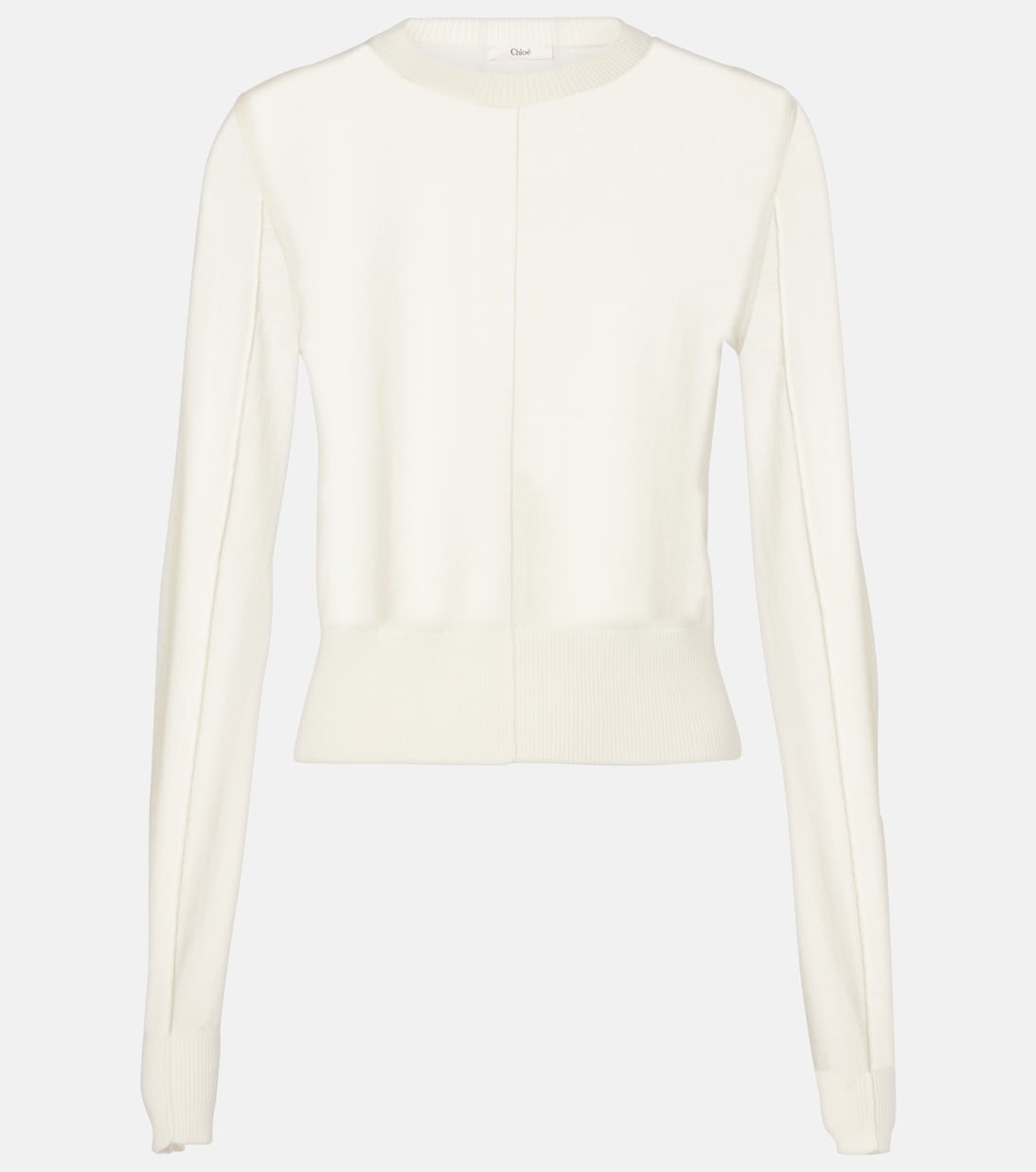 Pull raccourci en laine | Chloé