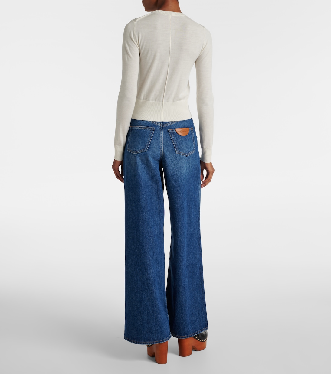 Pull raccourci en laine | Chloé