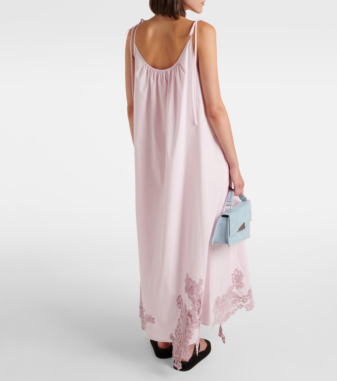 Midikleid aus Baumwolle mit Spitze | Acne Studios