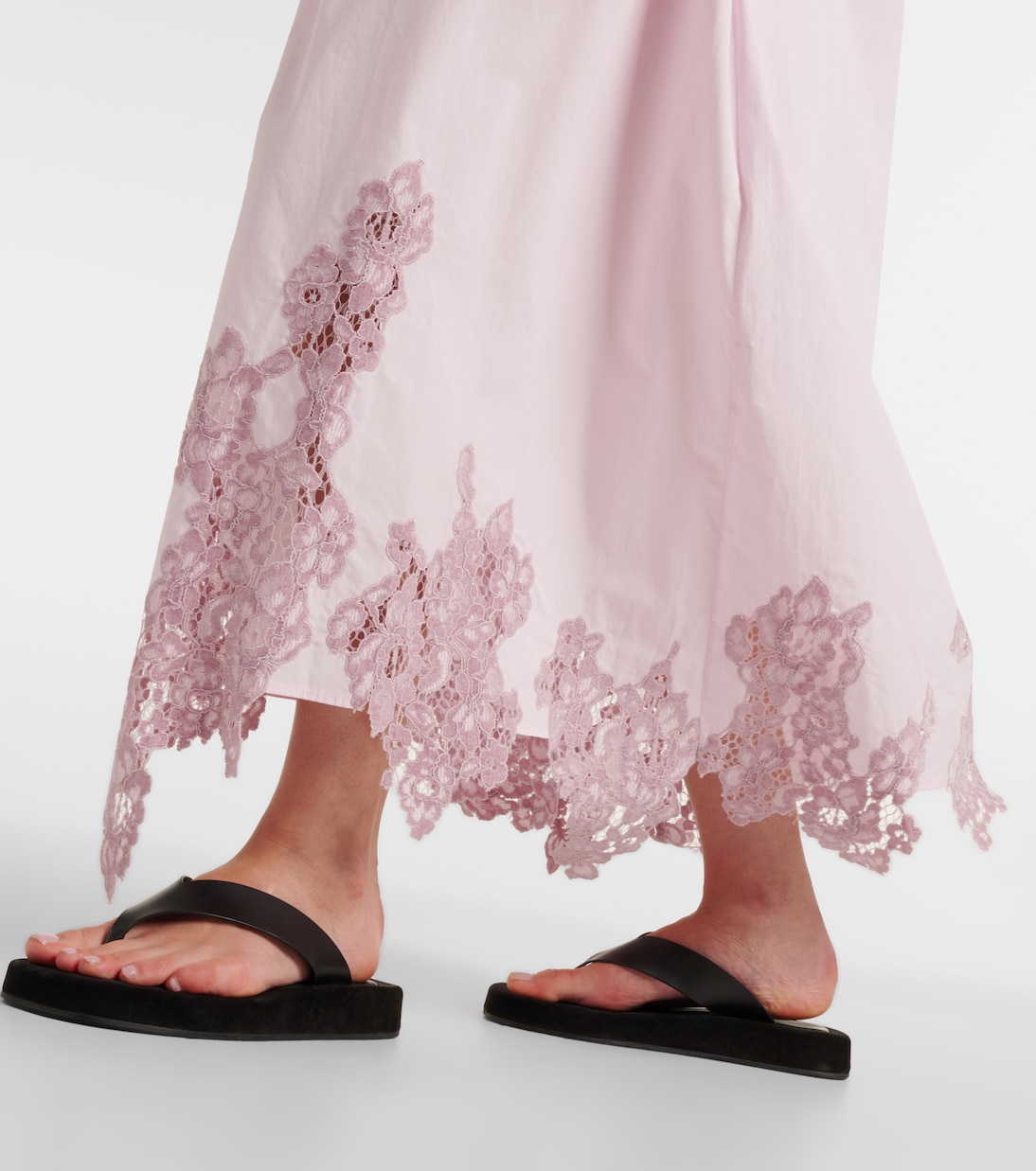 Midikleid aus Baumwolle mit Spitze | Acne Studios