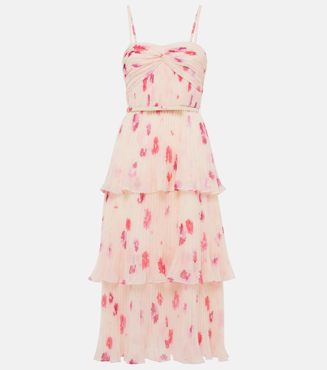 Floral chiffon midi dress | Self-Portrait