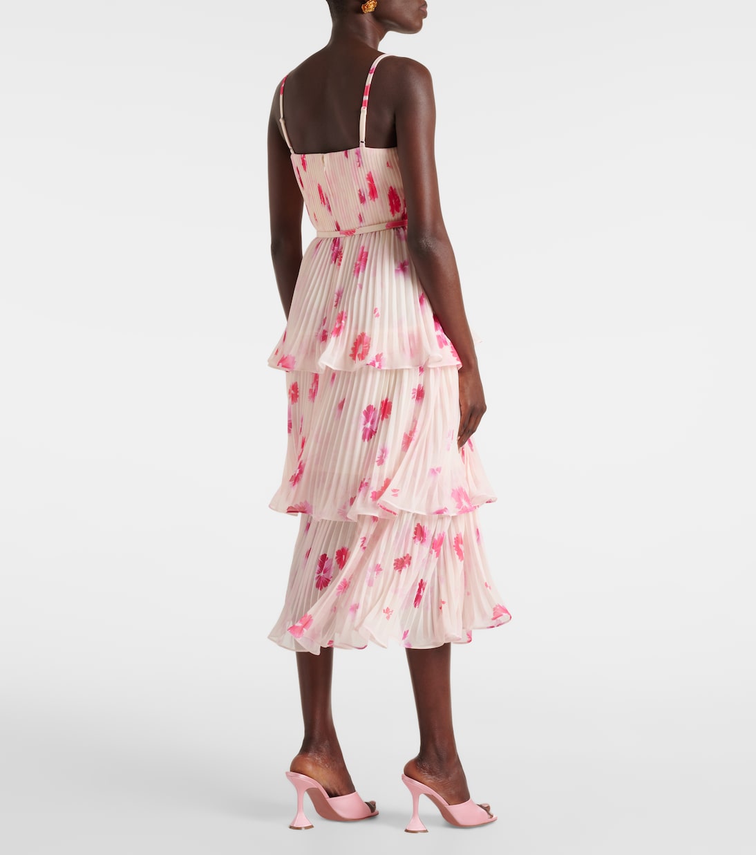 Floral chiffon midi dress | Self-Portrait