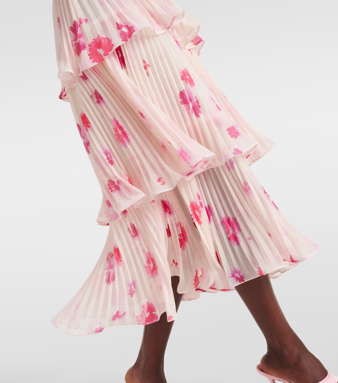 Floral chiffon midi dress | Self-Portrait