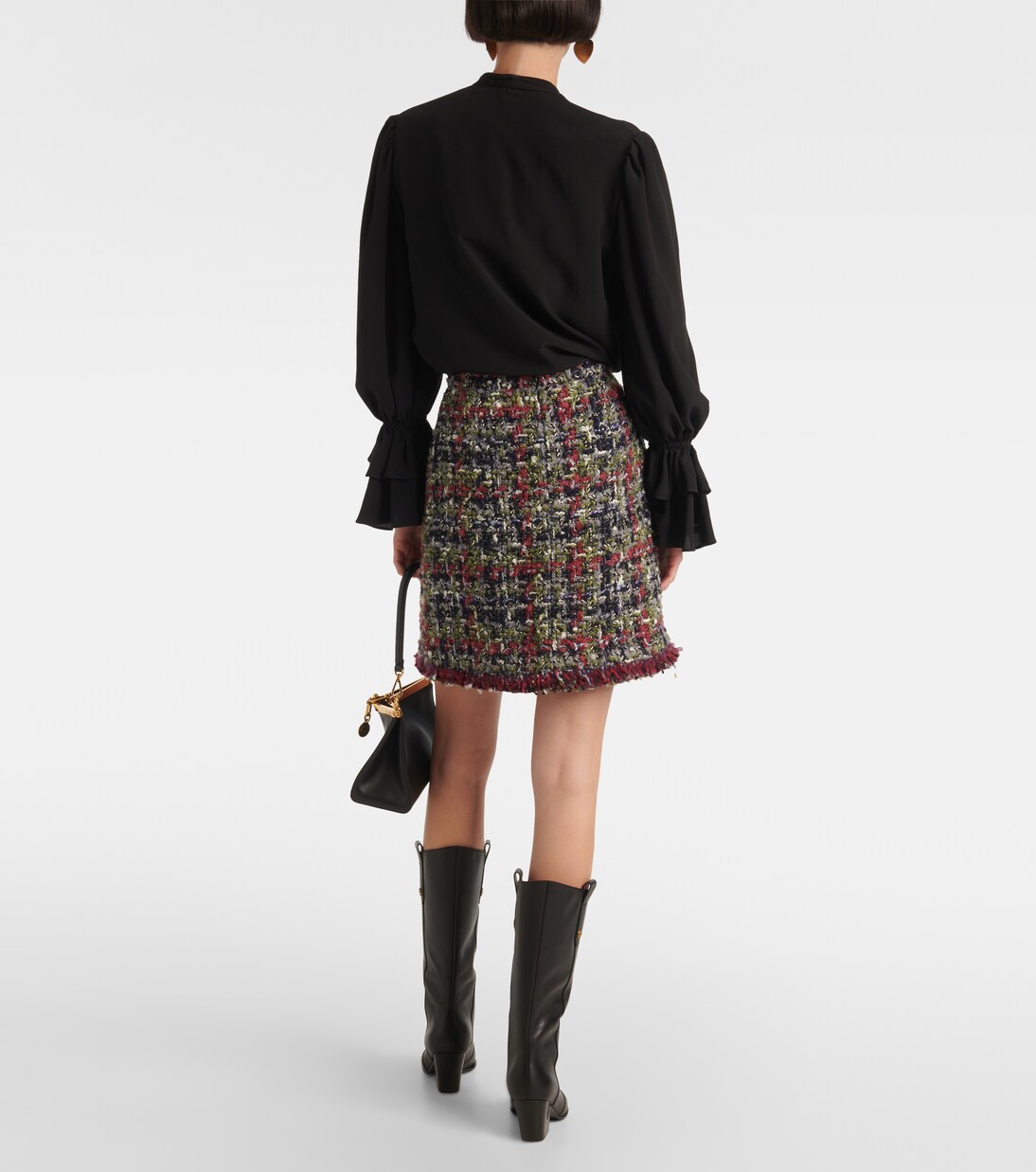 Minifalda de tweed de mezcla de lana | Etro