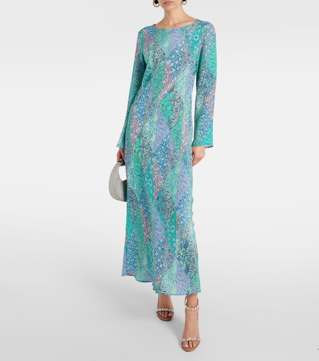 Alondra patchwork silk maxi dress | Rixo