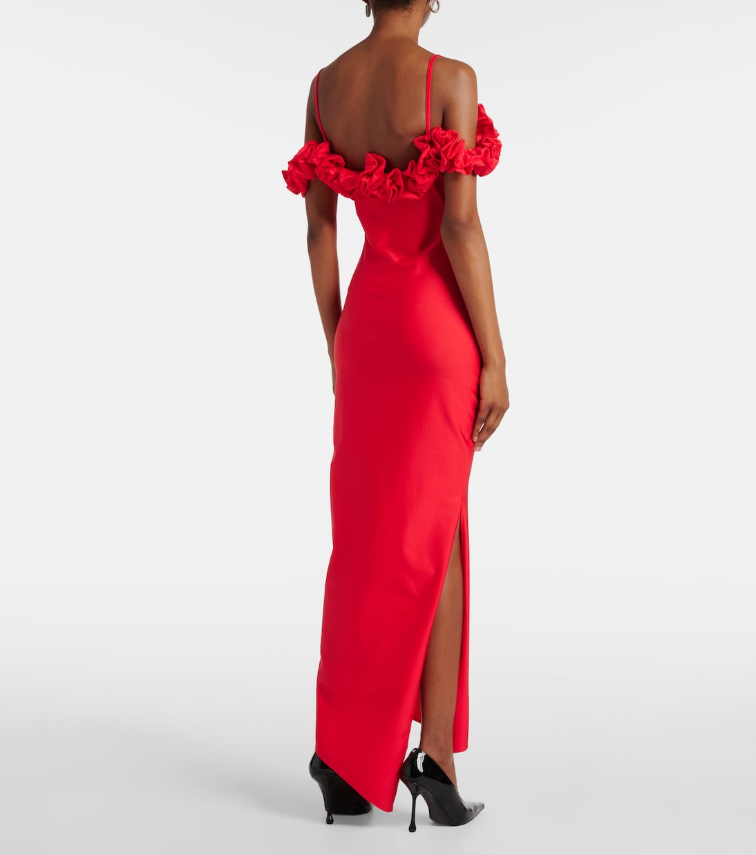 Floral-appliqué jersey gown | Coperni