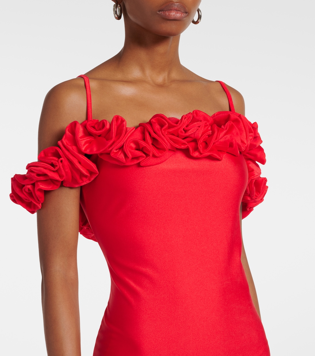 Floral-appliqué jersey gown | Coperni