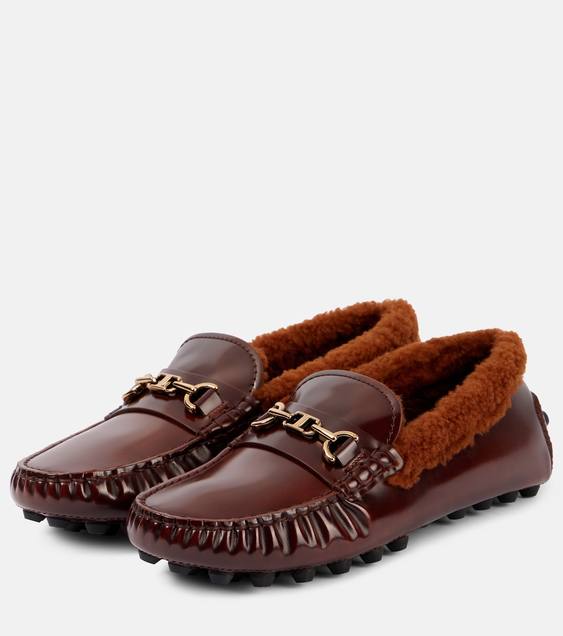 Mokassins aus Leder mit Shearling | Tod's
