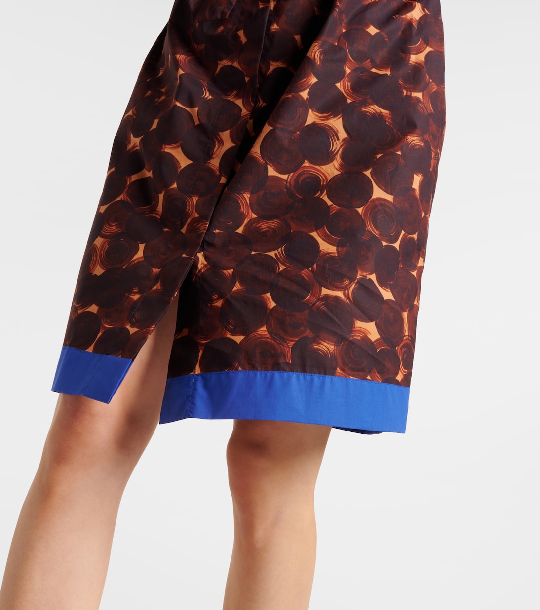 فستان بستايل قميص من قطن بوبلين بطبعات | Dries Van Noten