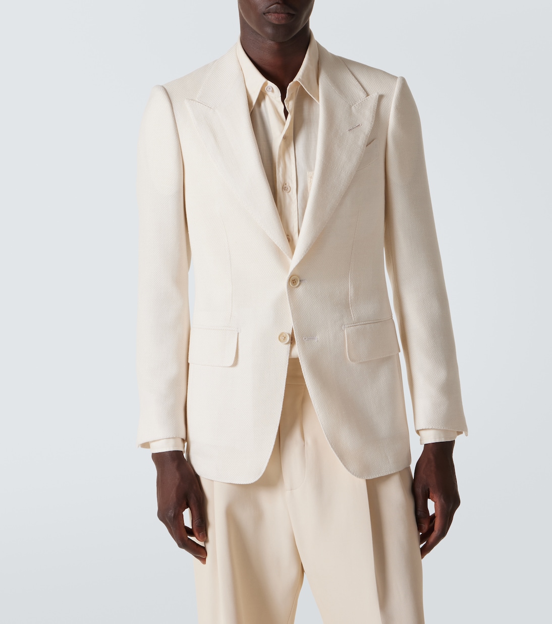 Shelton wool, silk, and linen blazer | Tom Ford