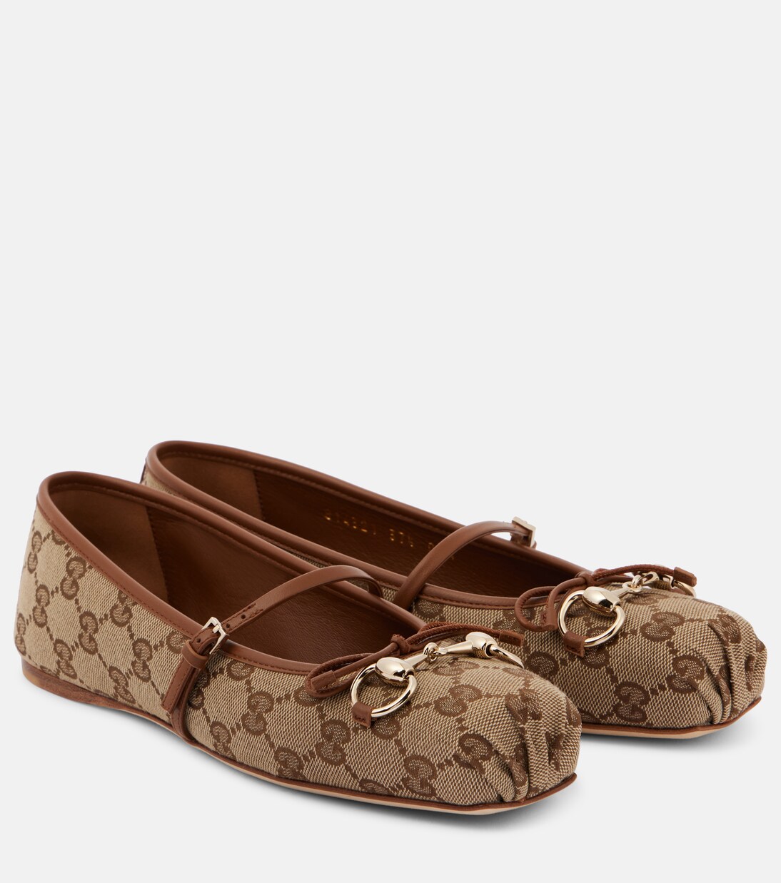Ballerinas Gucci Horsebit GG aus Canvas | Gucci