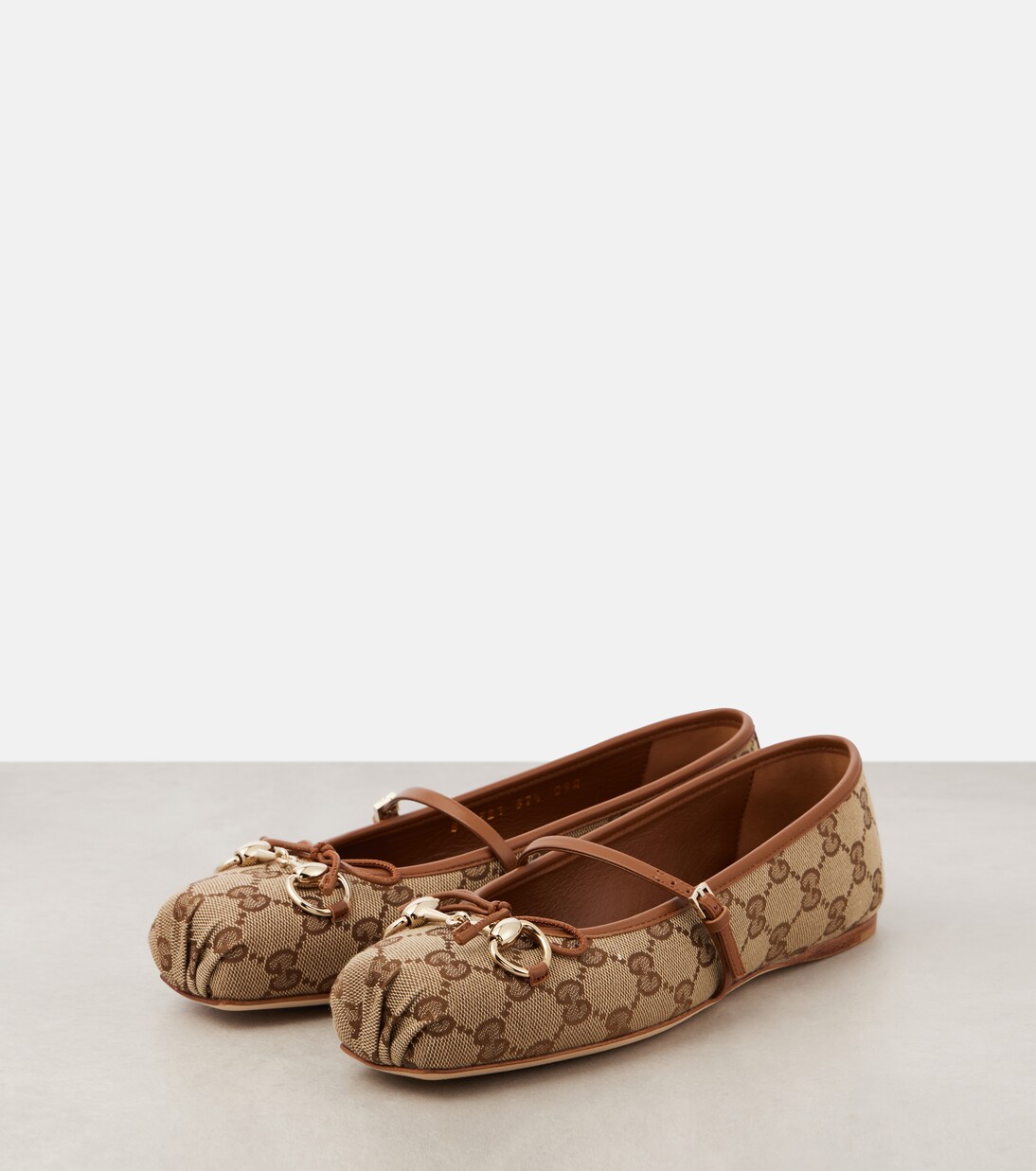 Ballerinas Gucci Horsebit GG aus Canvas | Gucci