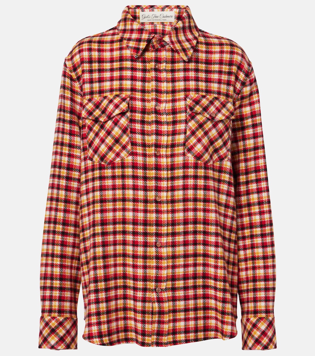 Time plaid cashmere shirt | God's True Cashmere