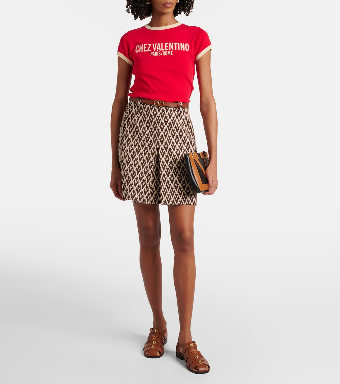 VLogo Signature leather fisherman sandals | Valentino Garavani