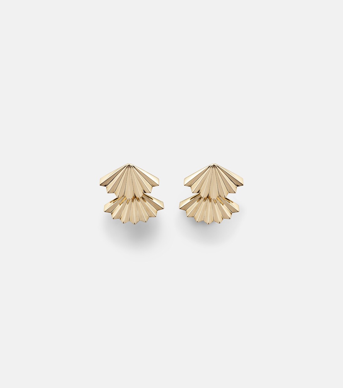 Fan Large 18kt gold earrings | Anita Ko
