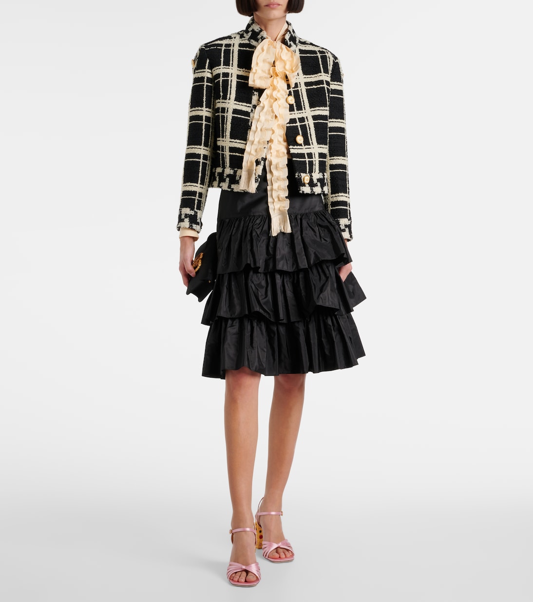 Silk taffetta midi skirt | Valentino