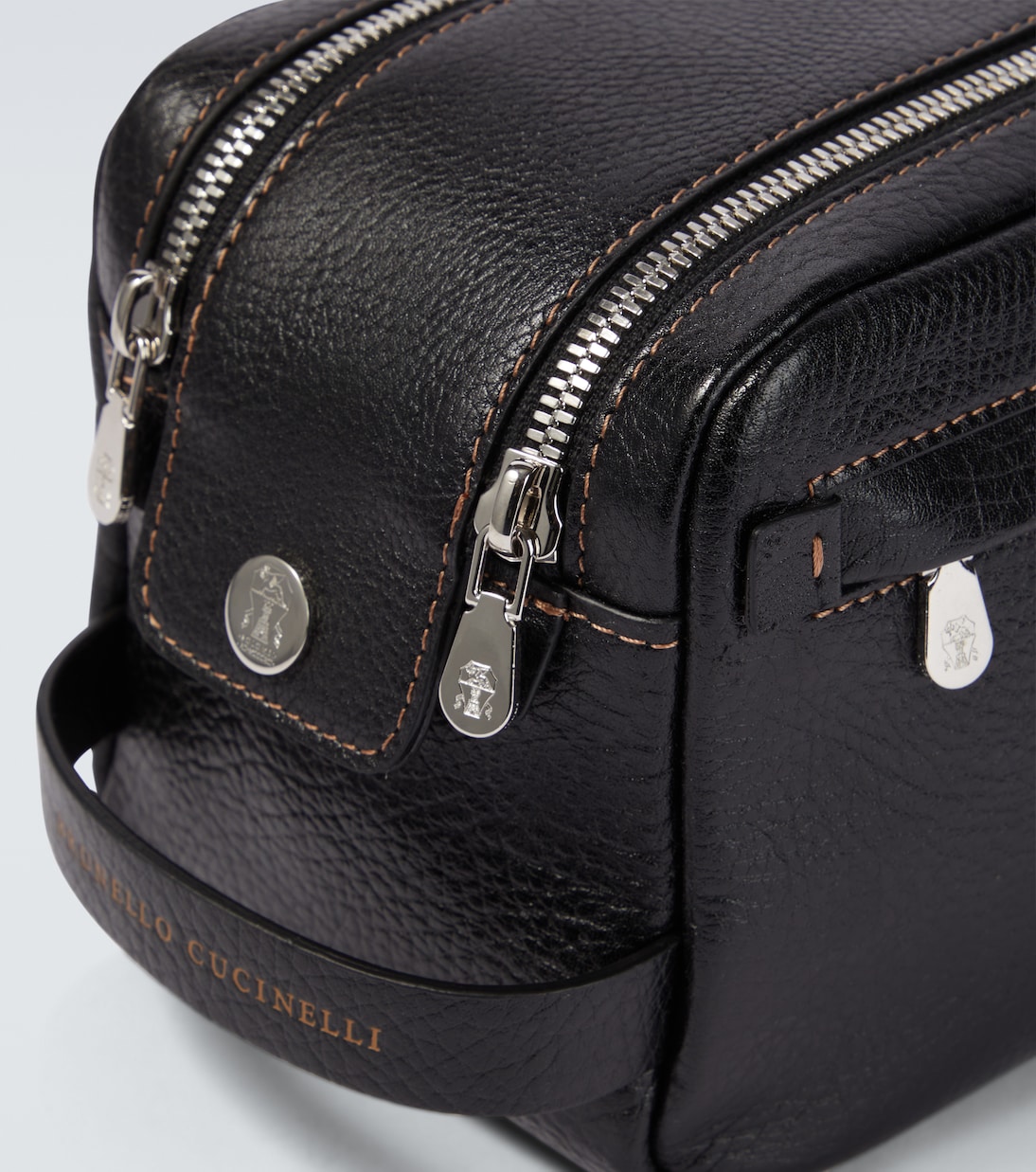 Leather toiletry bag | Brunello Cucinelli