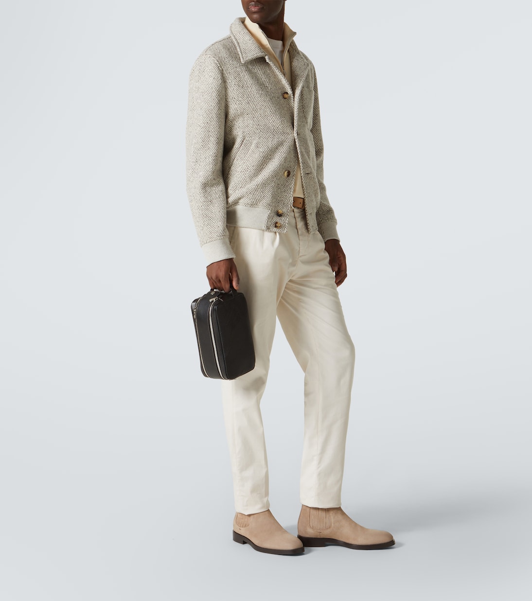 Leather toiletry bag | Brunello Cucinelli