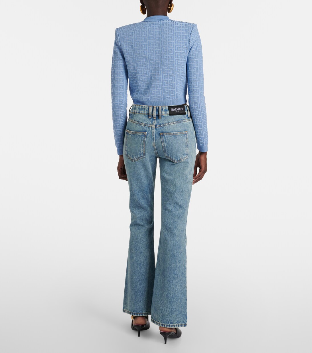 Jeans bootcut de tiro bajo | Balmain