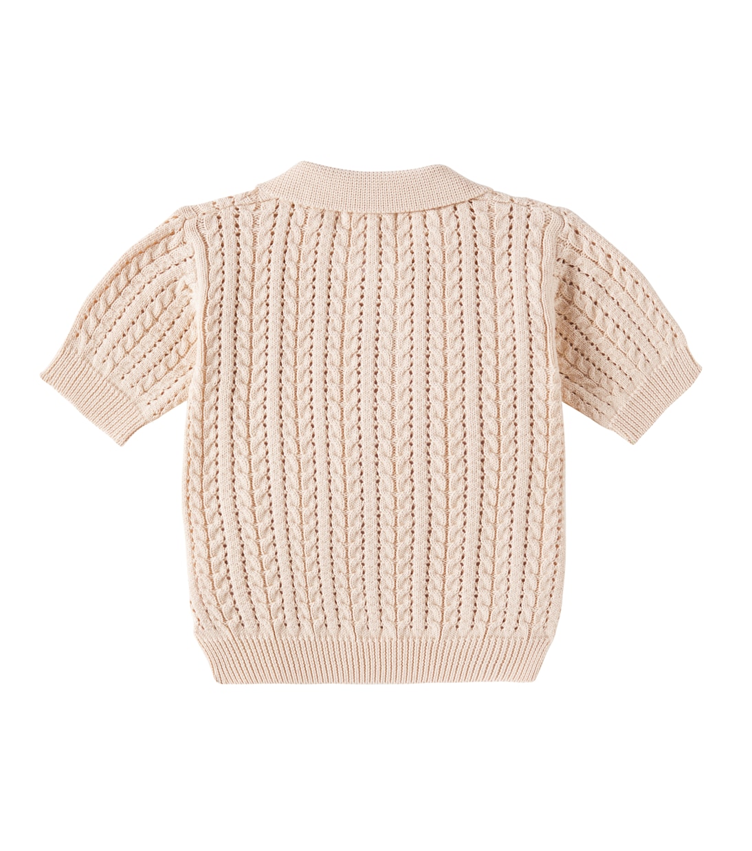 Gretel cable-knit cotton polo shirt | Molo