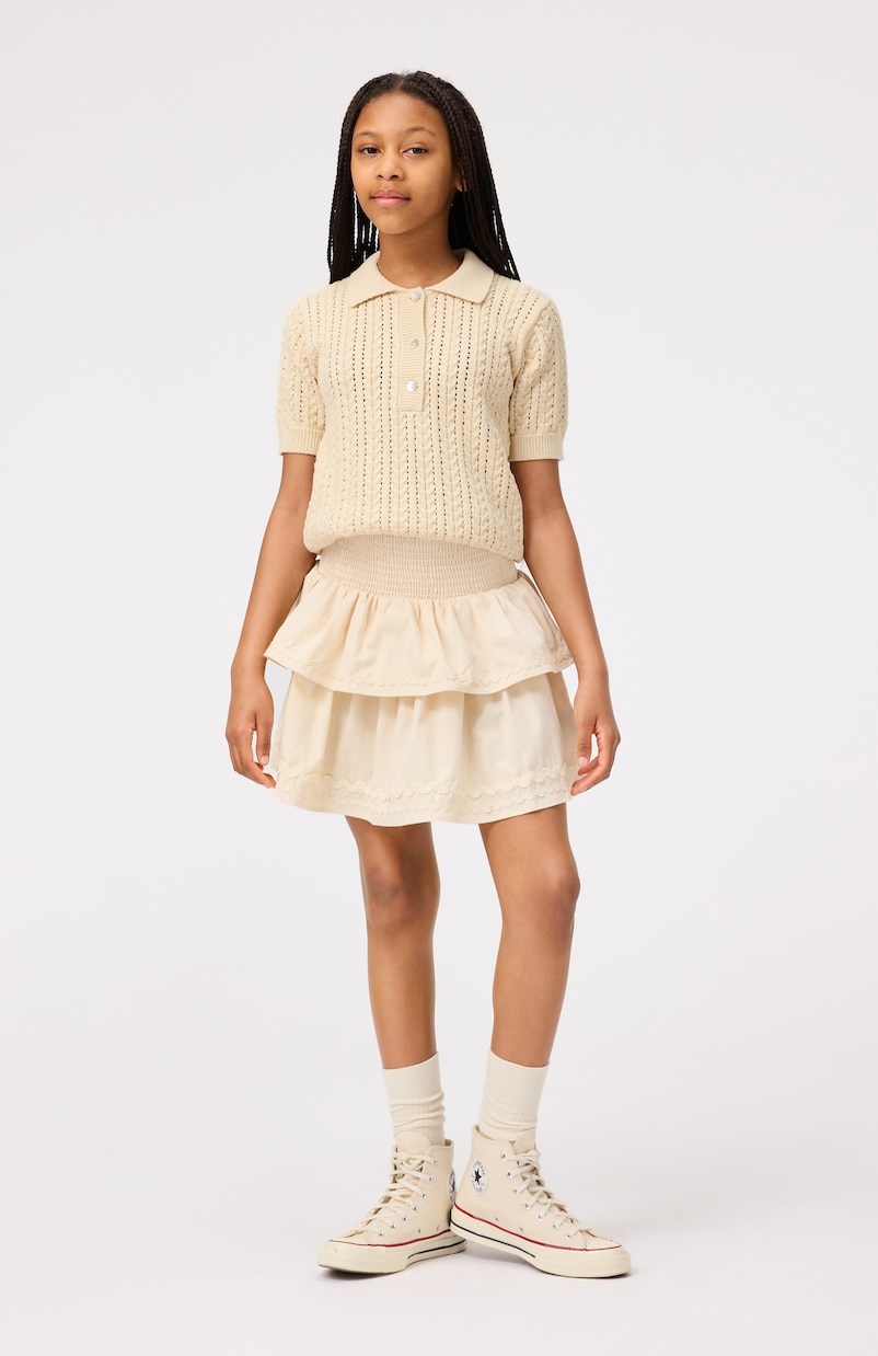 Gretel cable-knit cotton polo shirt | Molo
