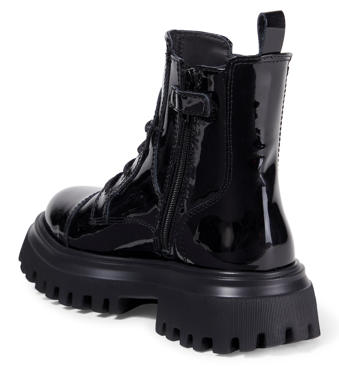 DG patent leather combat boots | Dolce&Gabbana Kids