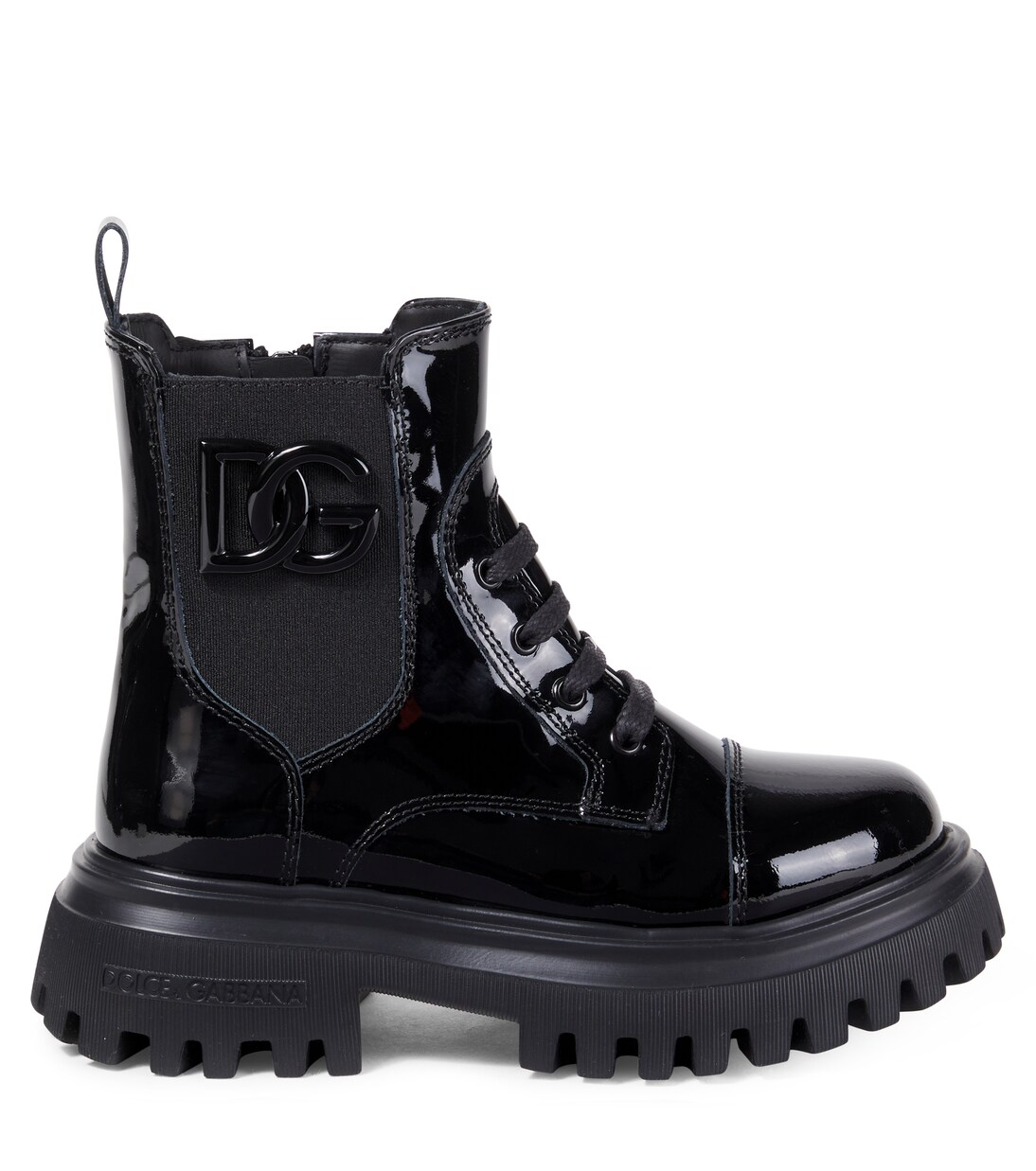 DG patent leather combat boots | Dolce&Gabbana Kids