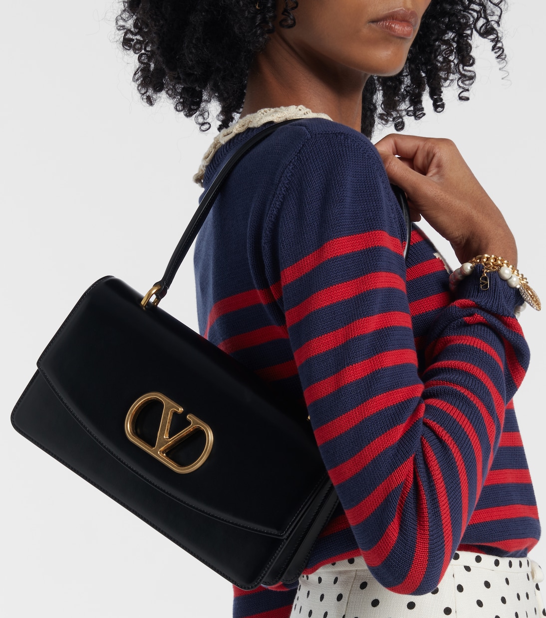 Schultertasche Vain Small VLogo aus Leder | Valentino Garavani