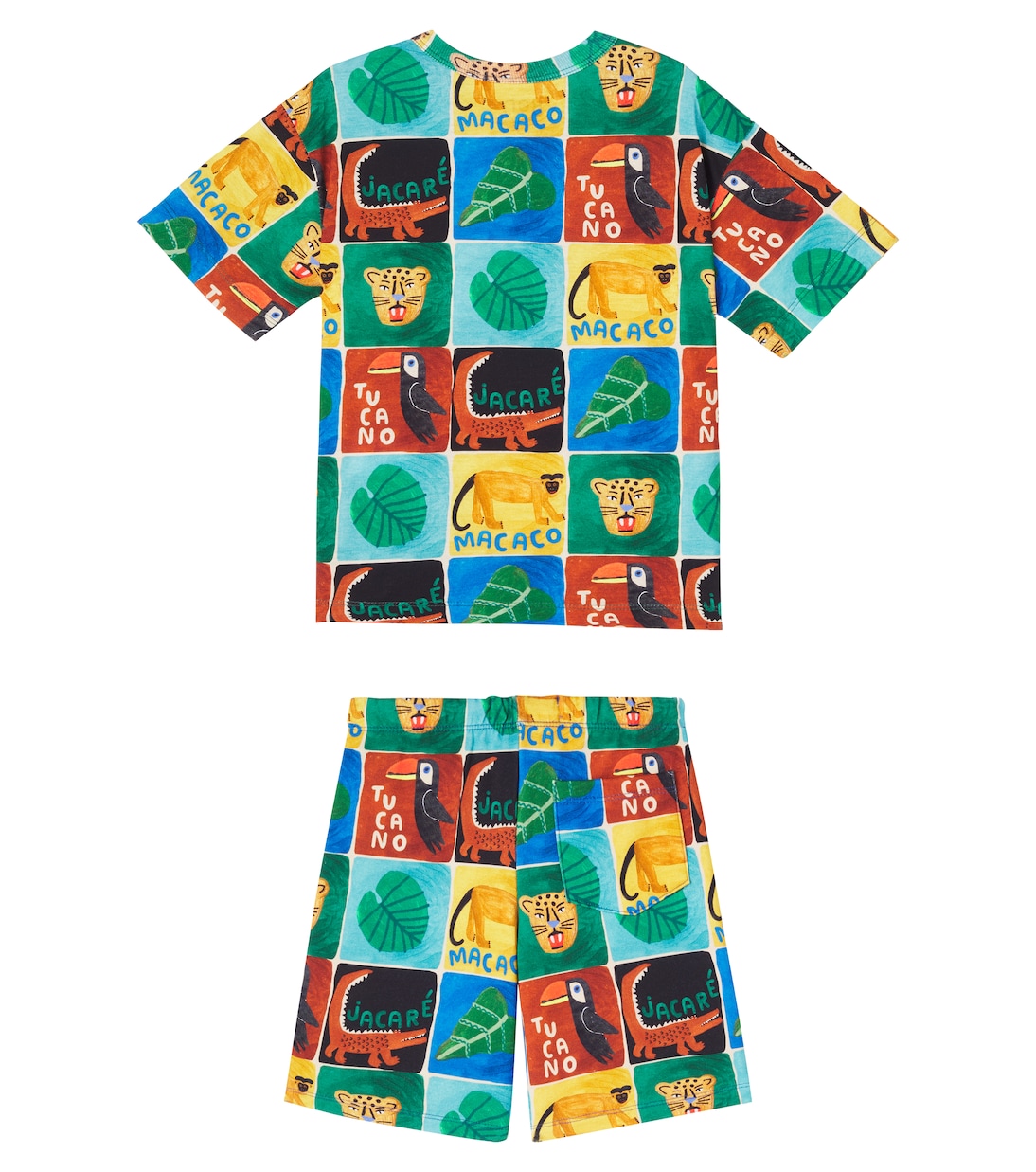 Bedrucktes Set aus T-Shirt und Shorts | Fábula