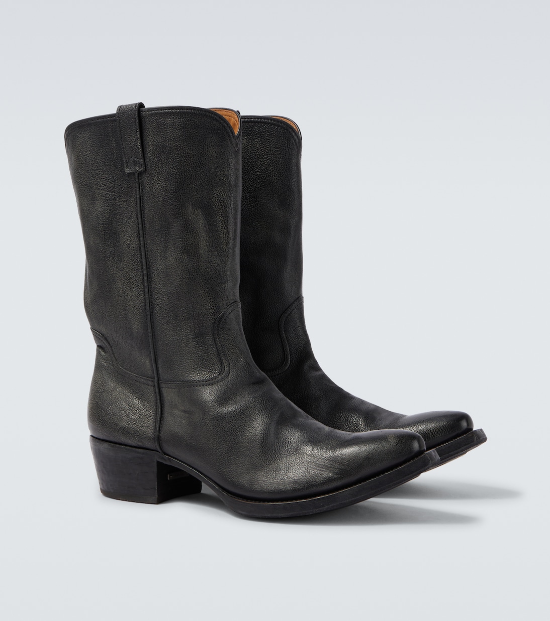 Leather cowboy boots | Prada