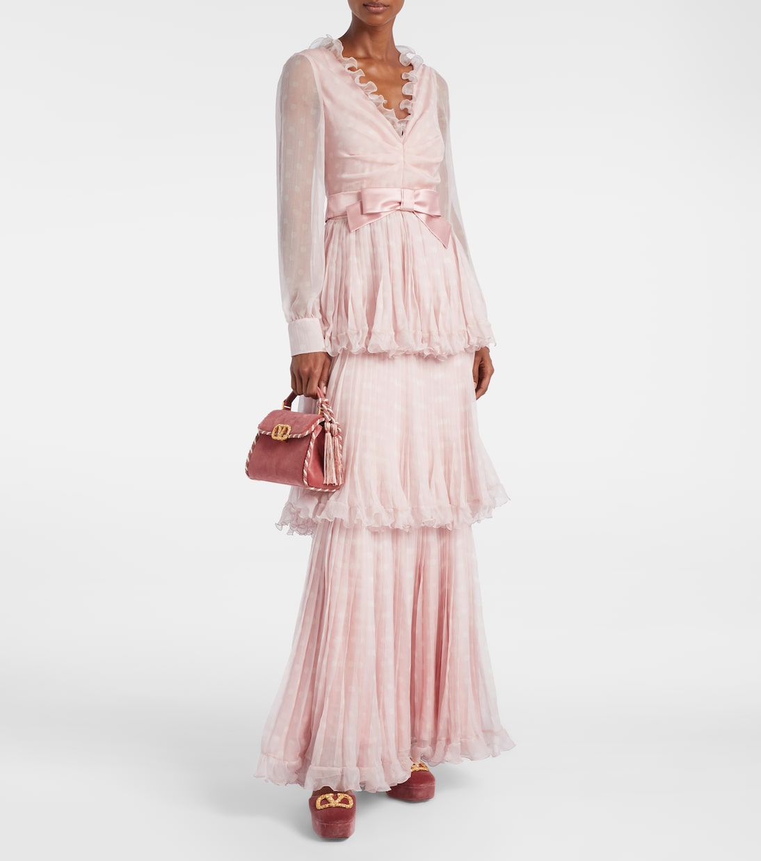 Plateau-Pumps VLogo Signature 115 aus Samt | Valentino Garavani