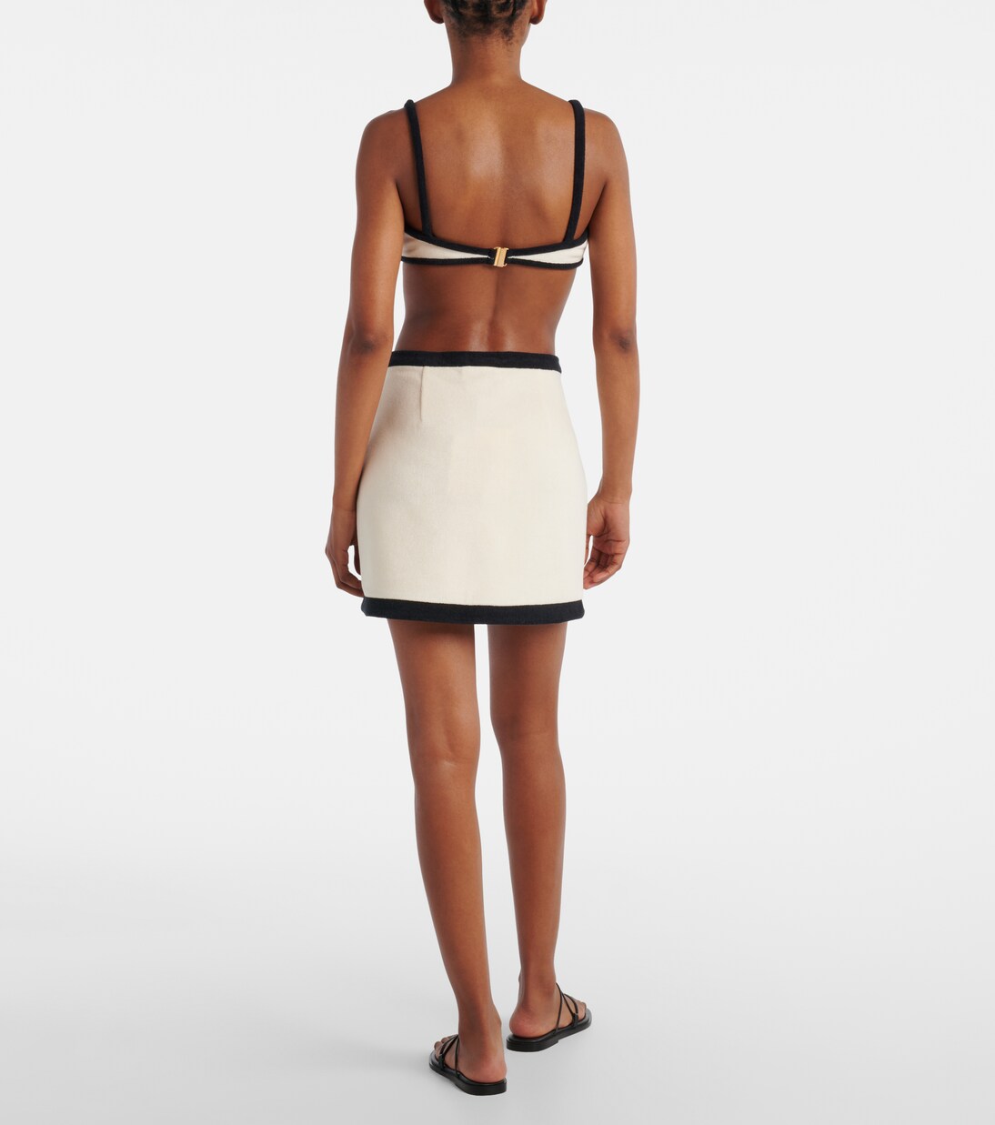 Cotton-blend terry bikini top | Adriana Degreas